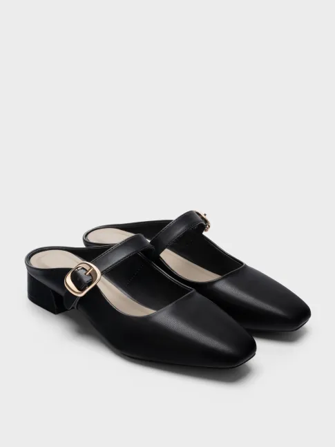 Giày Sục Đế Vuông GB6B0303 Da Microfiber Cao Cấp – Sang Trọng & Êm Ái