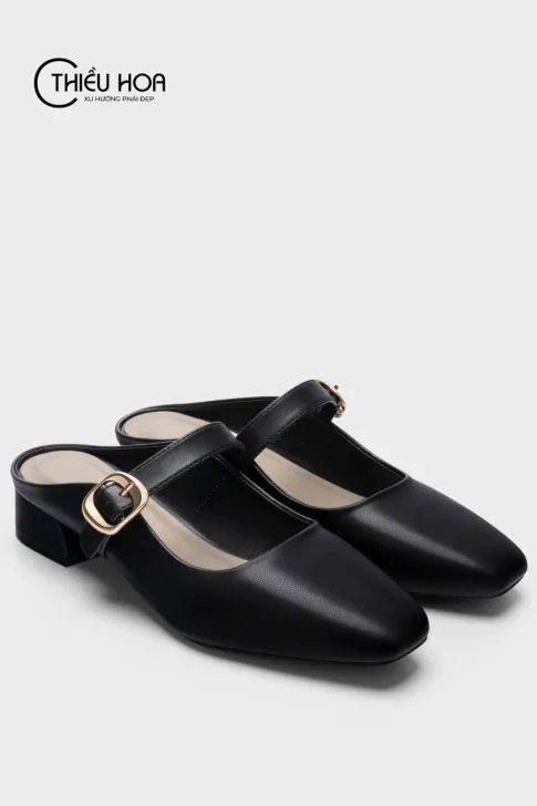 Giày Sục Đế Vuông GB6B0303 Da Microfiber Cao Cấp – Sang Trọng & Êm Ái