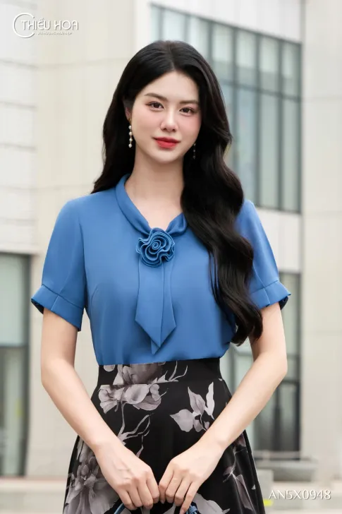 Áo kiểu trung niên tằm Ý AN5X0948 - Vẻ đẹp sang trọng tinh tế