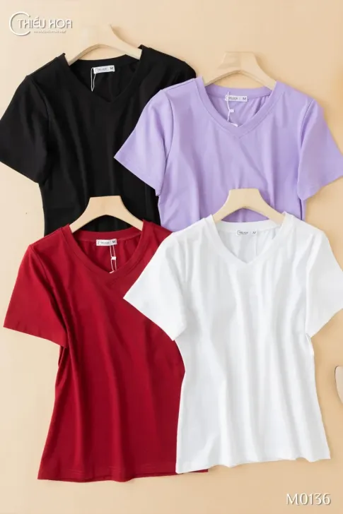 Áo trung niên nữ tay ngắn, màu sắc đa dạng, dễ phối đồ, chất cotton thoáng mát Thương hiệu Thiều Hoa M0316