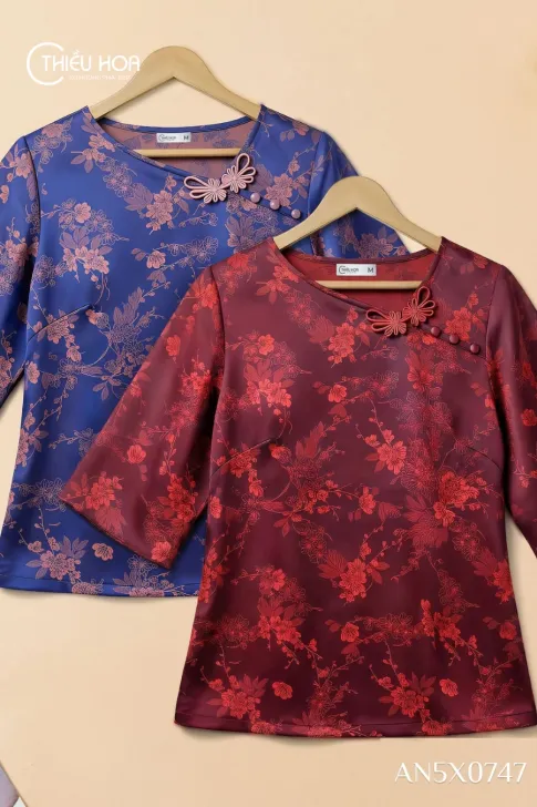 Áo truyền thống gấm hoa AN5X0747 - Vẻ đẹp sang trọng quý phái