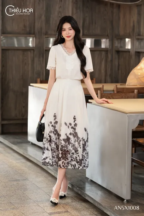 Áo kiểu crepe lụa AN5X1008: Vẻ đẹp ngọt ngào và thanh tao