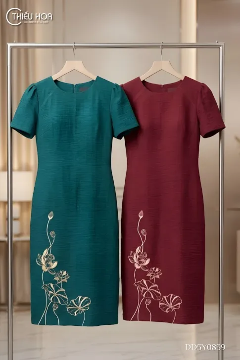 Đầm Dạo Phố Đũi Dệt DD5Y0839 Thanh Nhã, Cao Cấp
