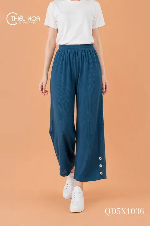 Quần Ống Rộng Thun Cotton QD5X1036 Đơn Giản, Dễ Phối