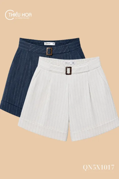 Quần short cotton sọc QN5X1017 trẻ trung, thời trang