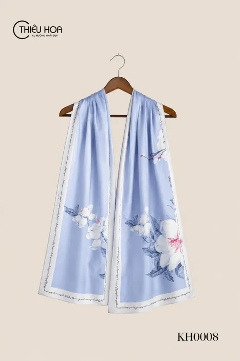 Khăn lụa dài cao cấp KH0008 - Khăn Choàng Thiều Hoa