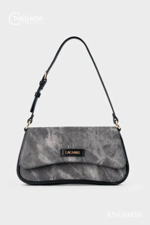 Túi Xách Nữ Da Cao Cấp Giả Vải Denim Dáng Baguette TX6A0816 – Thương hiệu La Camie