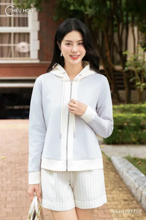 Áo khoác hoodie thun dệt AK6TH0239 - Thiết kế trẻ trung, năng động
