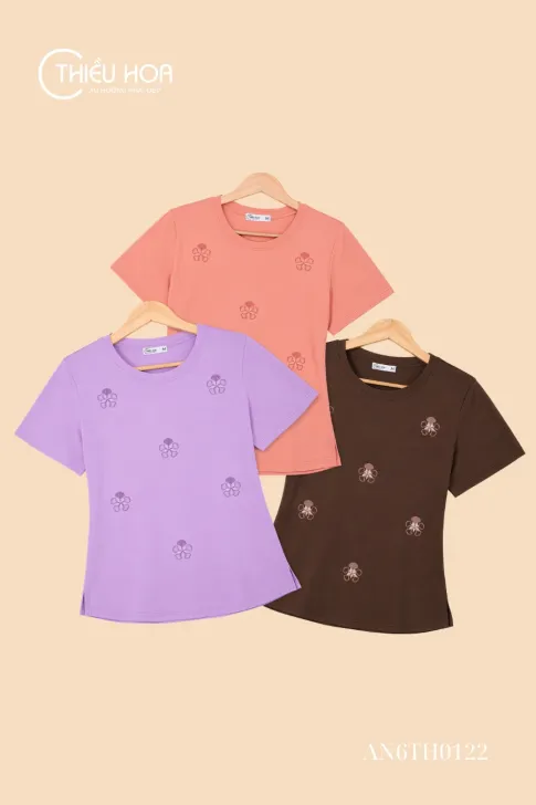 Áo Thun Cotton Trung Niên AN6Y0317 Thanh Lịch Và Thoải Mái