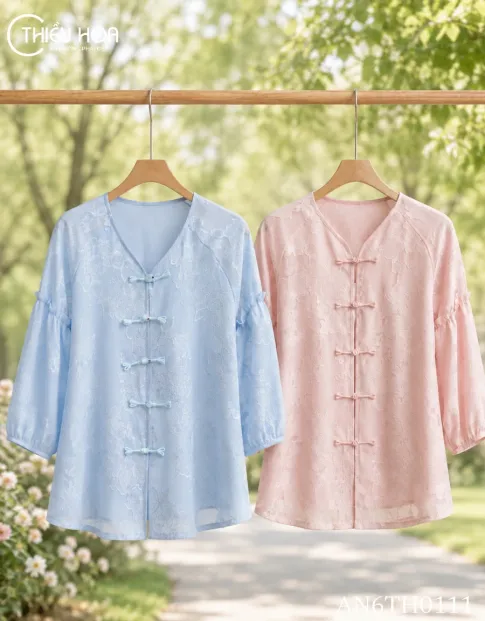Áo Truyền Thống Voan Hoa Suông Nhẹ AN6TH0111 - Nữ Tính Và Thanh Lịch