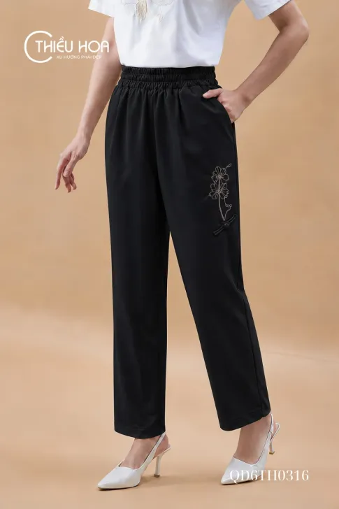 Quần Trung Niên Thun Cotton QD6TH0316 Cao Cấp | Thiều Hoa