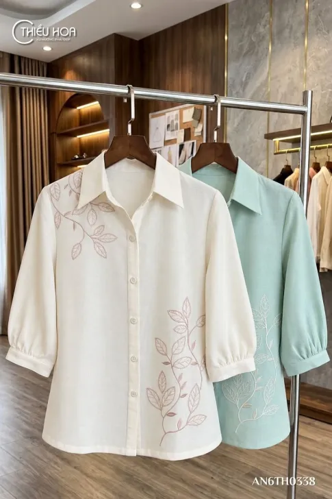 Áo sơ mi xô tay lửng AN6TH0338 - Thiết kế trẻ trung và thời trang