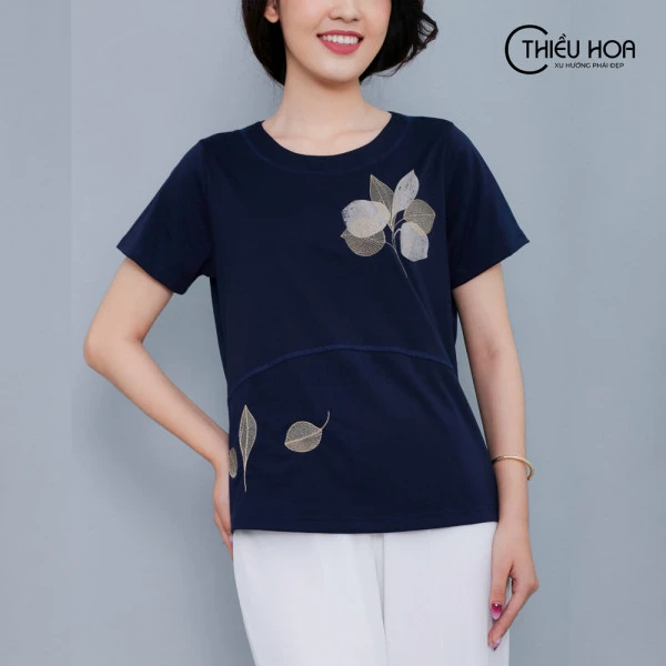 Áo thun nữ Kiểu Trung Niên dành cho người mập