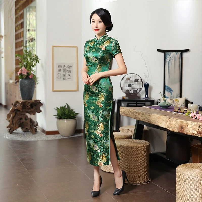 Đầm Sườn Xám Cách Tân Dáng Dài Phong Cách Retro Thượng Hải Cho Nữ  Shopee  Việt Nam