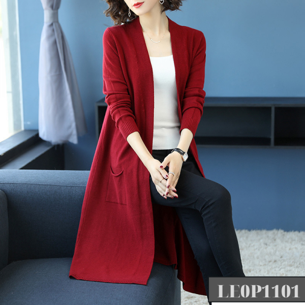 Áo khoác cardigan nữ dáng dài thanh lịch