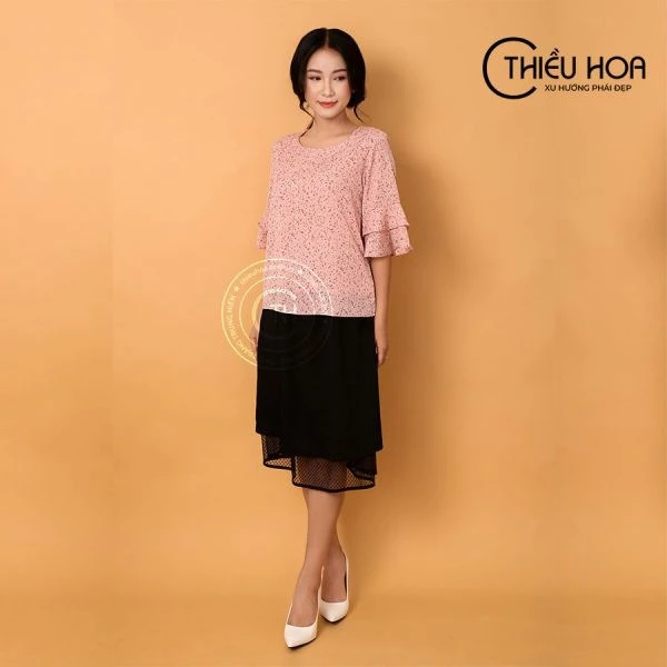 áo voan kiểu phối lưới