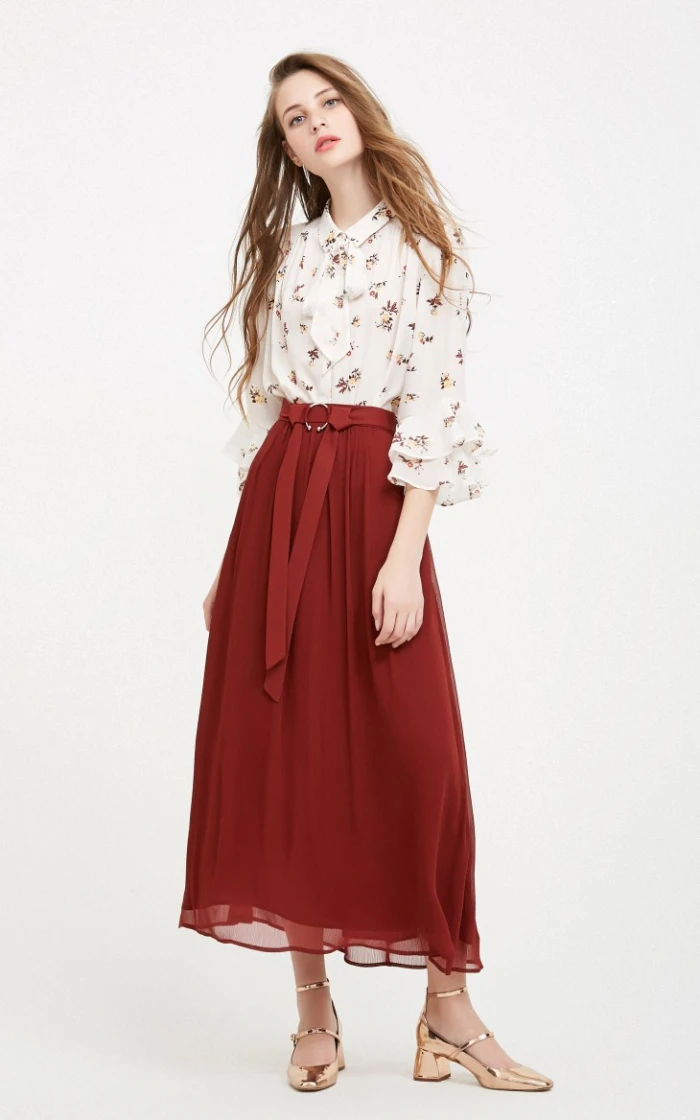 Phối đồ với chân váy dài cùng top 21 outfit xinh đúng điệu  Shopee Blog