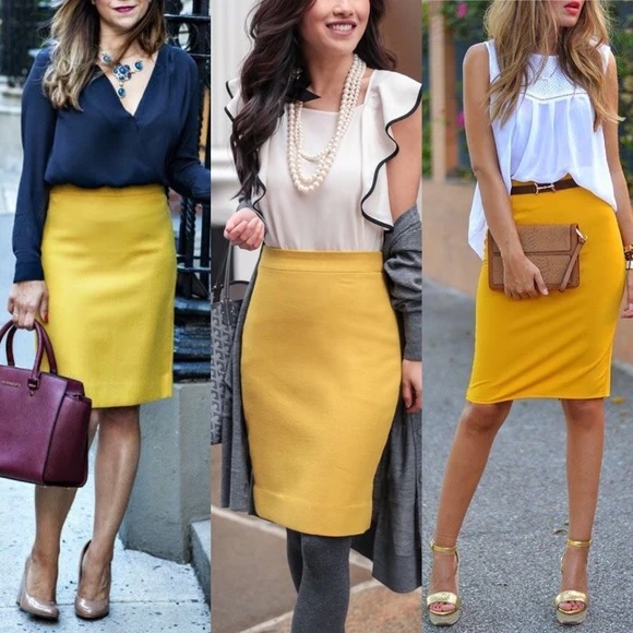 10 Outfits Chân váy màu vàng kết hợp với áo màu gì đẹp nhất?