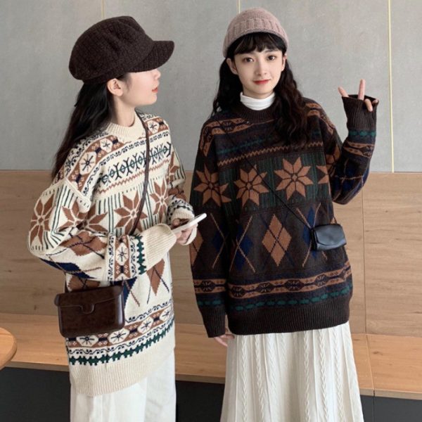 Hai mẫu áo khoác len vintage Hàn Quốc cực chất và sành điệu