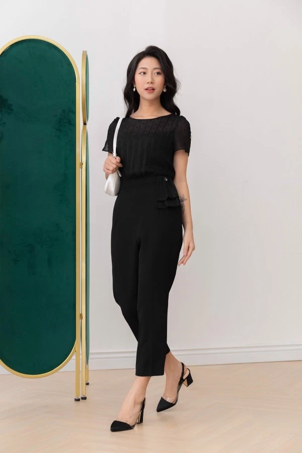 Các kiểu Jumpsuit dài dáng trơn