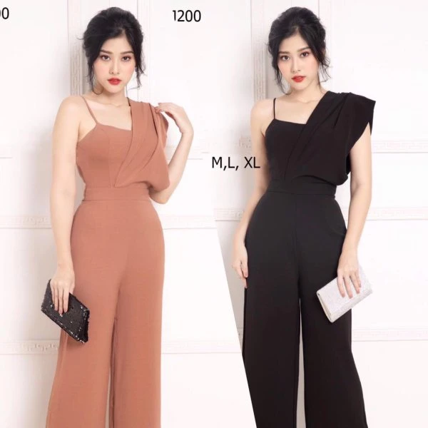 Jumpsuit dài hở một vai lịch sự
