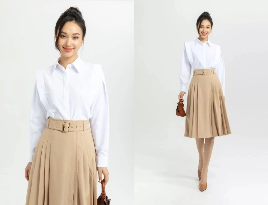 Chân váy đuôi cá dài phong cách Hàn Quốc váy nữ ôm chất tăm co giãn