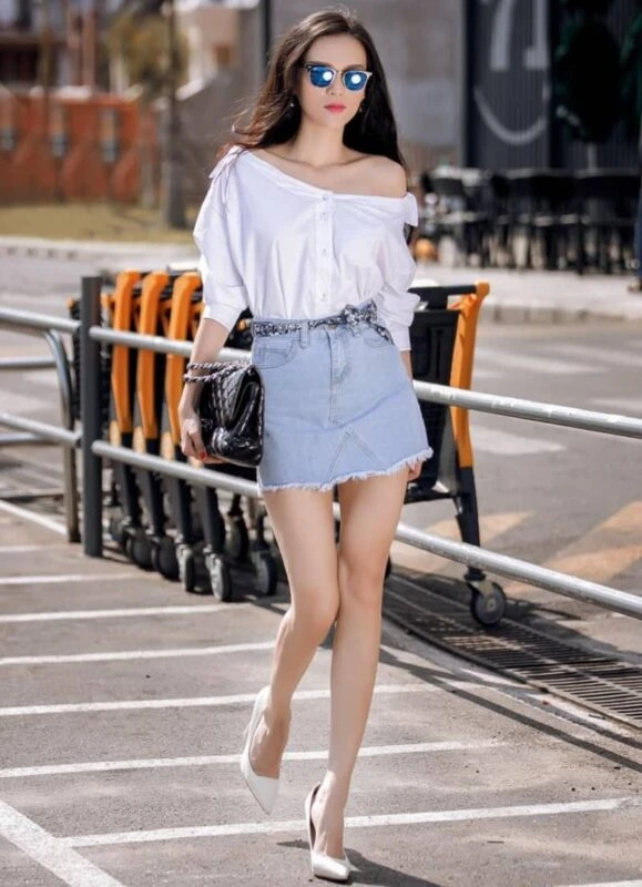 Chân váy Kaki túi hộp kèm nịt có lót quần bên trong Chân váy chữ A cạp cao  phong cách Hàn Quốc