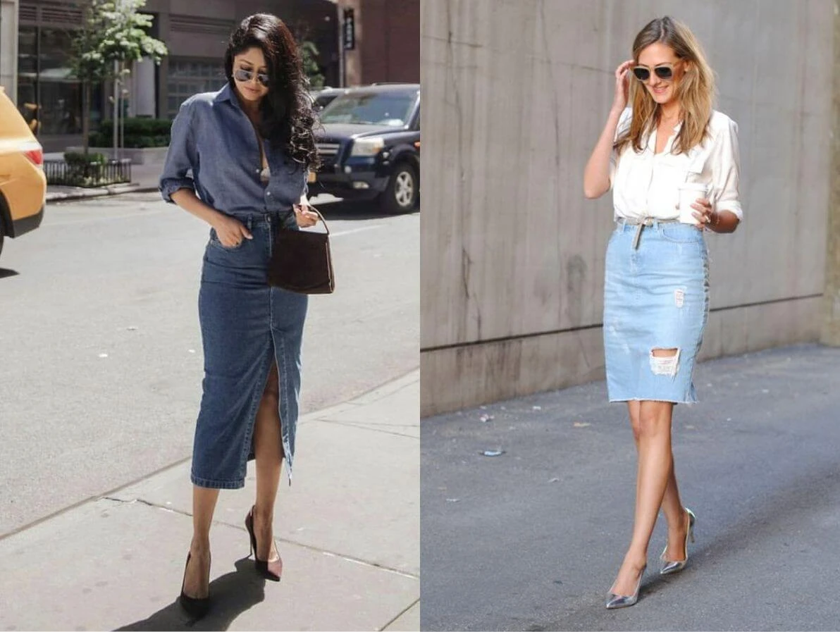 11 Cách Phối Đồ Với Chân Váy Jeans Đẹp Nhất Hiện Nay