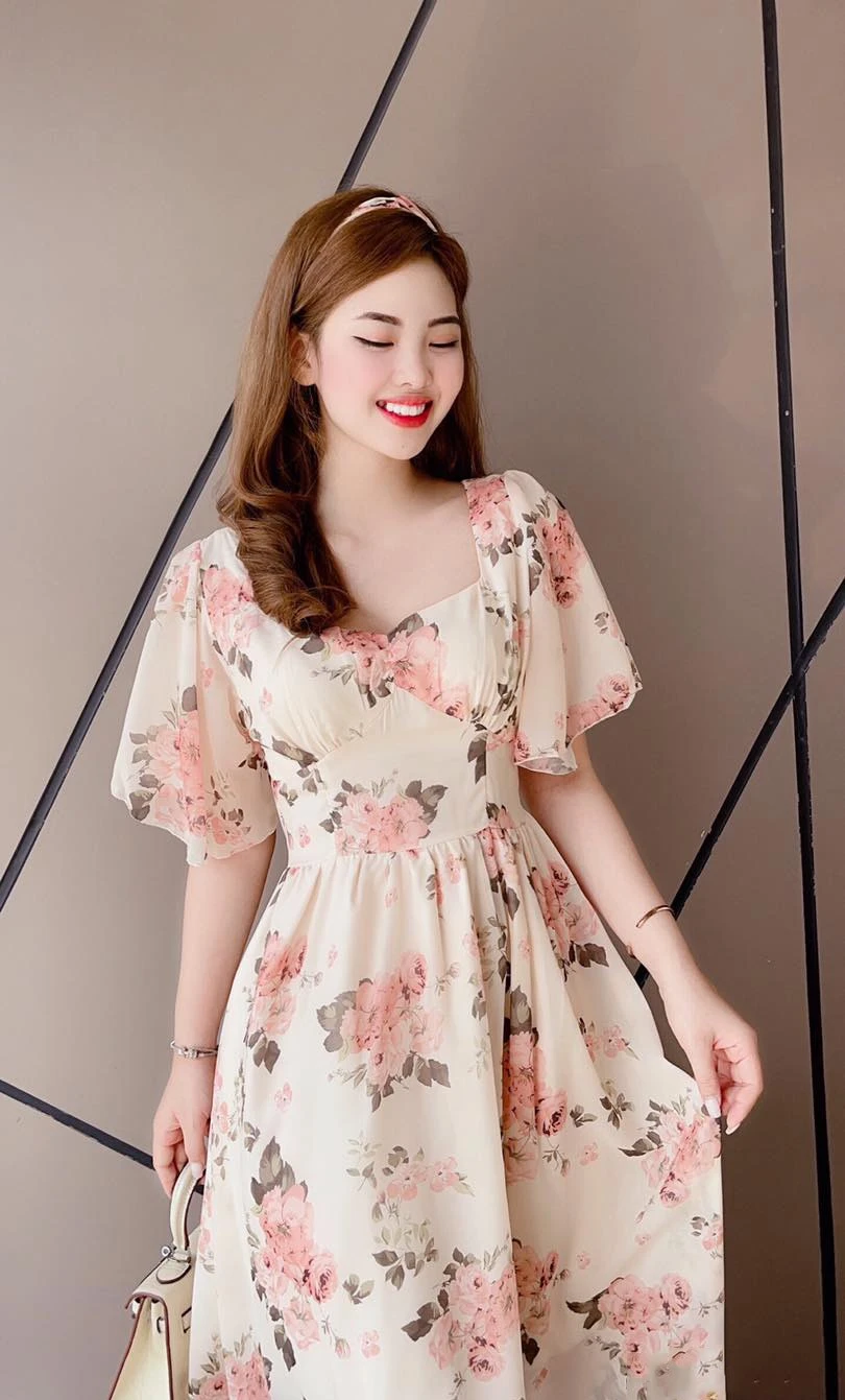 Váy maxi hoa đi biển đẹp mẫu mới xu hướng 2021 - Migu Shop
