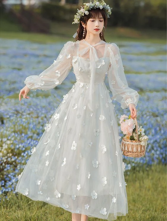 đầm công chúa hoa trắng giá tốt Tháng 8 2023  Mua ngay  Shopee Việt Nam