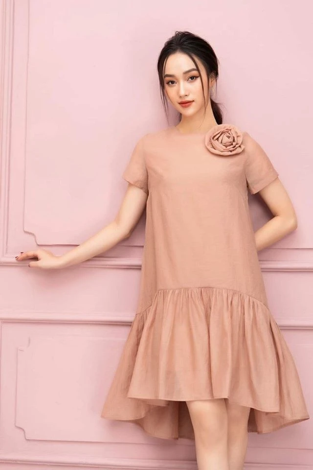 Đầm Suông Đuôi Cá  Váy Xuông Ngắn Tay Cổ Tròn Freesize Trẻ Trung đầm bầu  thời trang  MixASale