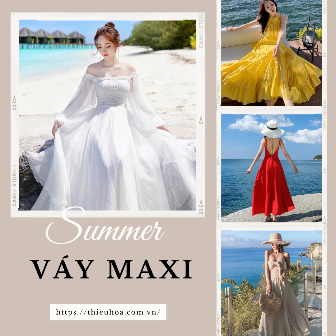 Đầm maxi trắng váy đầm dài đi biển cotton  Thời trang thiết kế Hity  Hity   lifestyle your way