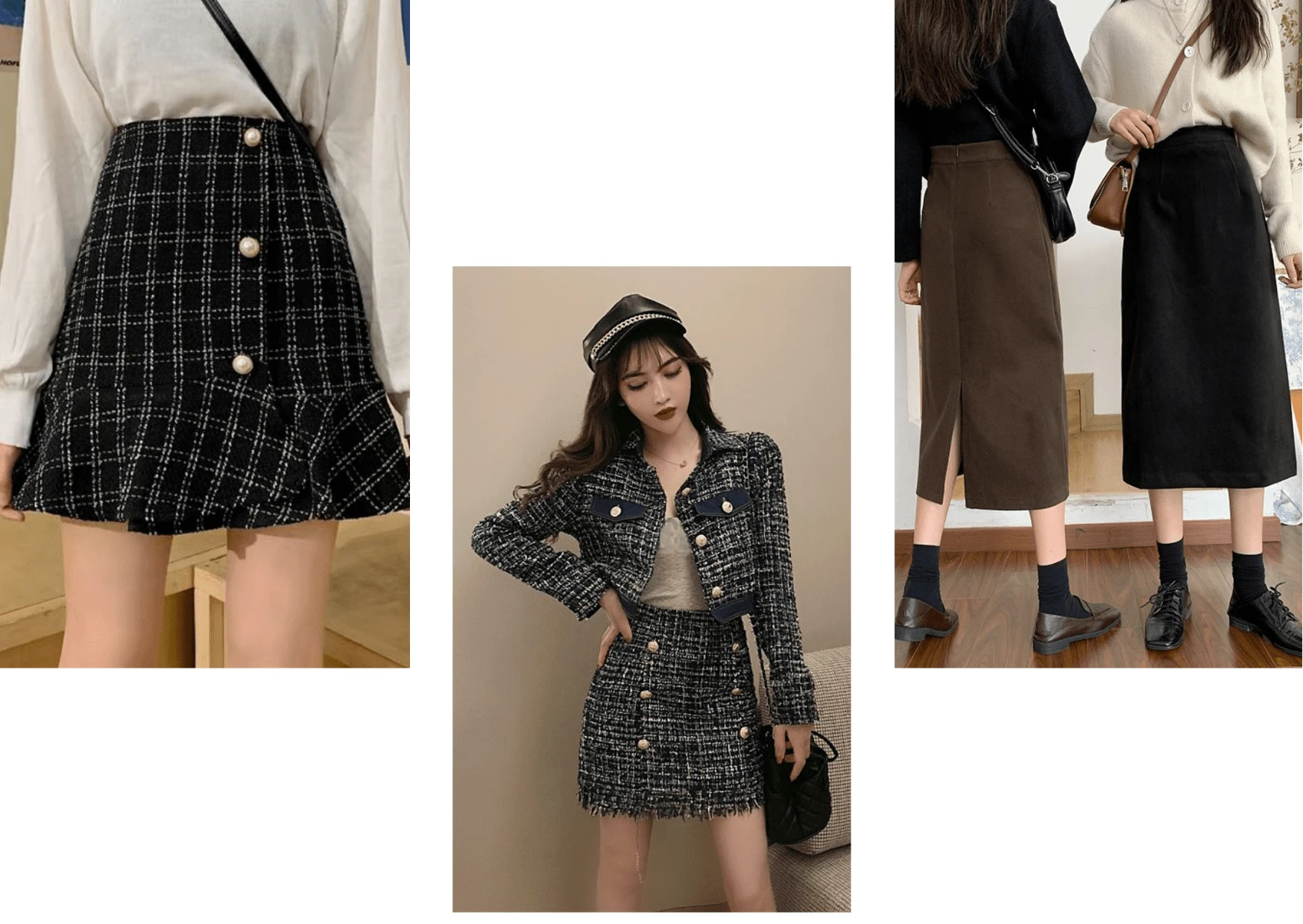 Chân váy chữ A dáng ngắn phối túi CV05-36 | Thời trang công sở K&K Fashion