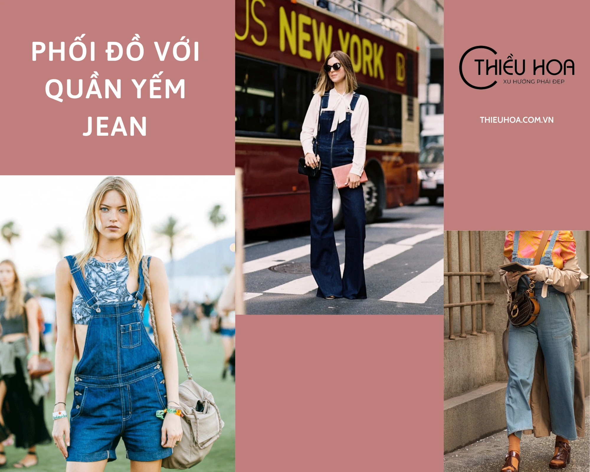Mix&Match: 11+ cách phối đồ với quần yếm jean để tạo nên phong cách thời trang CÁ TÍNH