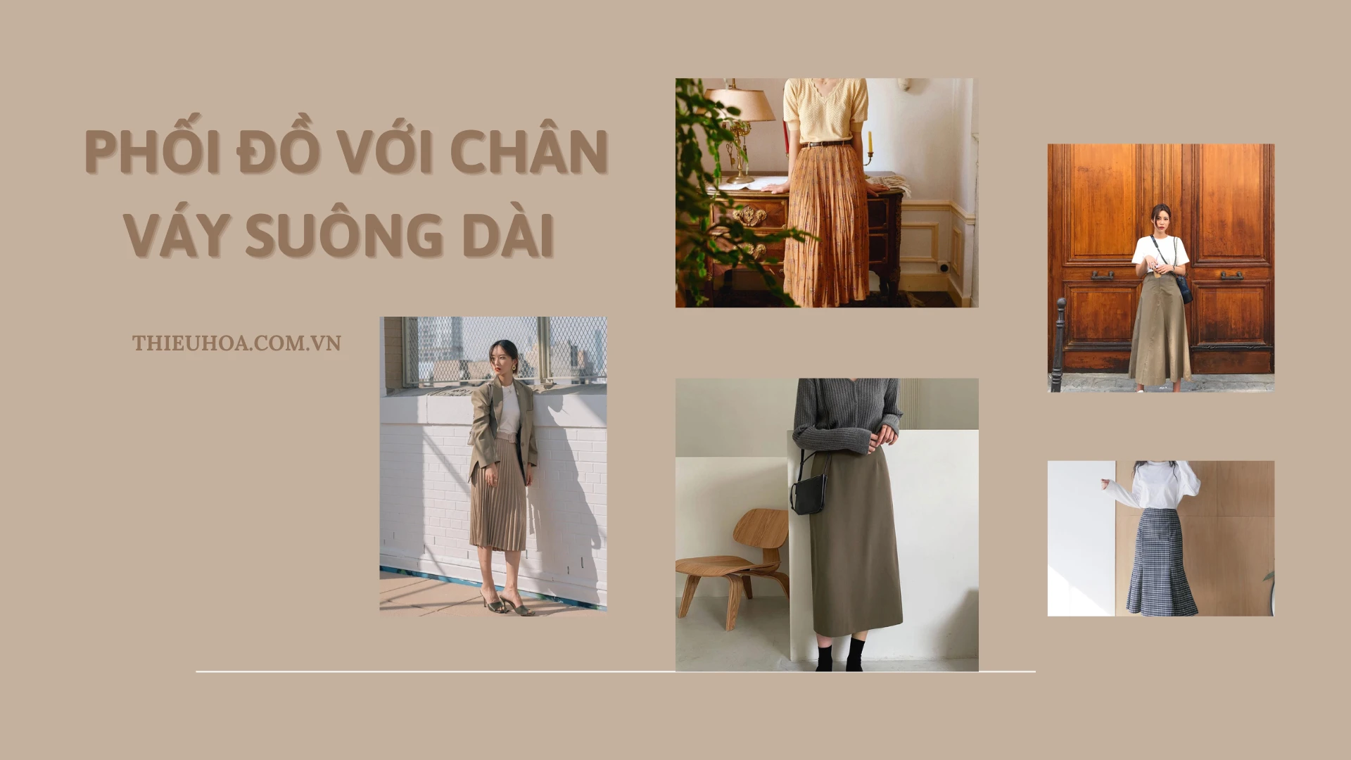 Chân Váy Dáng Suông nữ Dài Xẻ Sau 2 Túi  FM Style