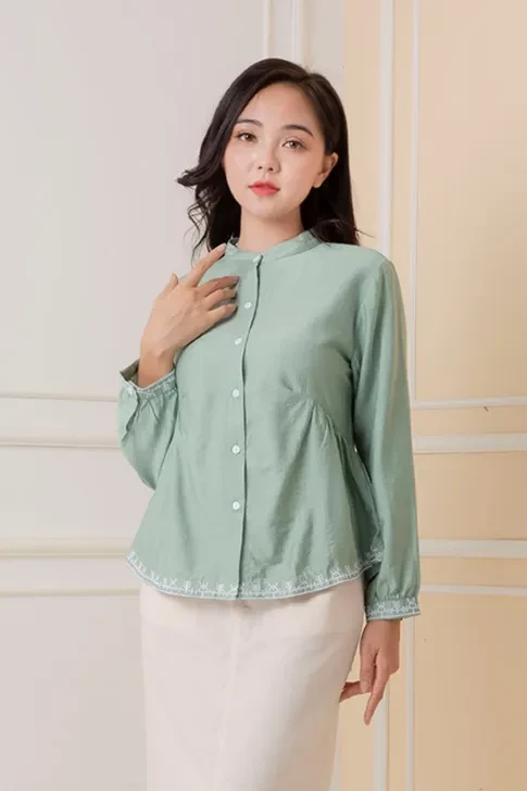 Sét áo sơ mi tay dài + quần giả váy phối so iu | Shopee Việt Nam