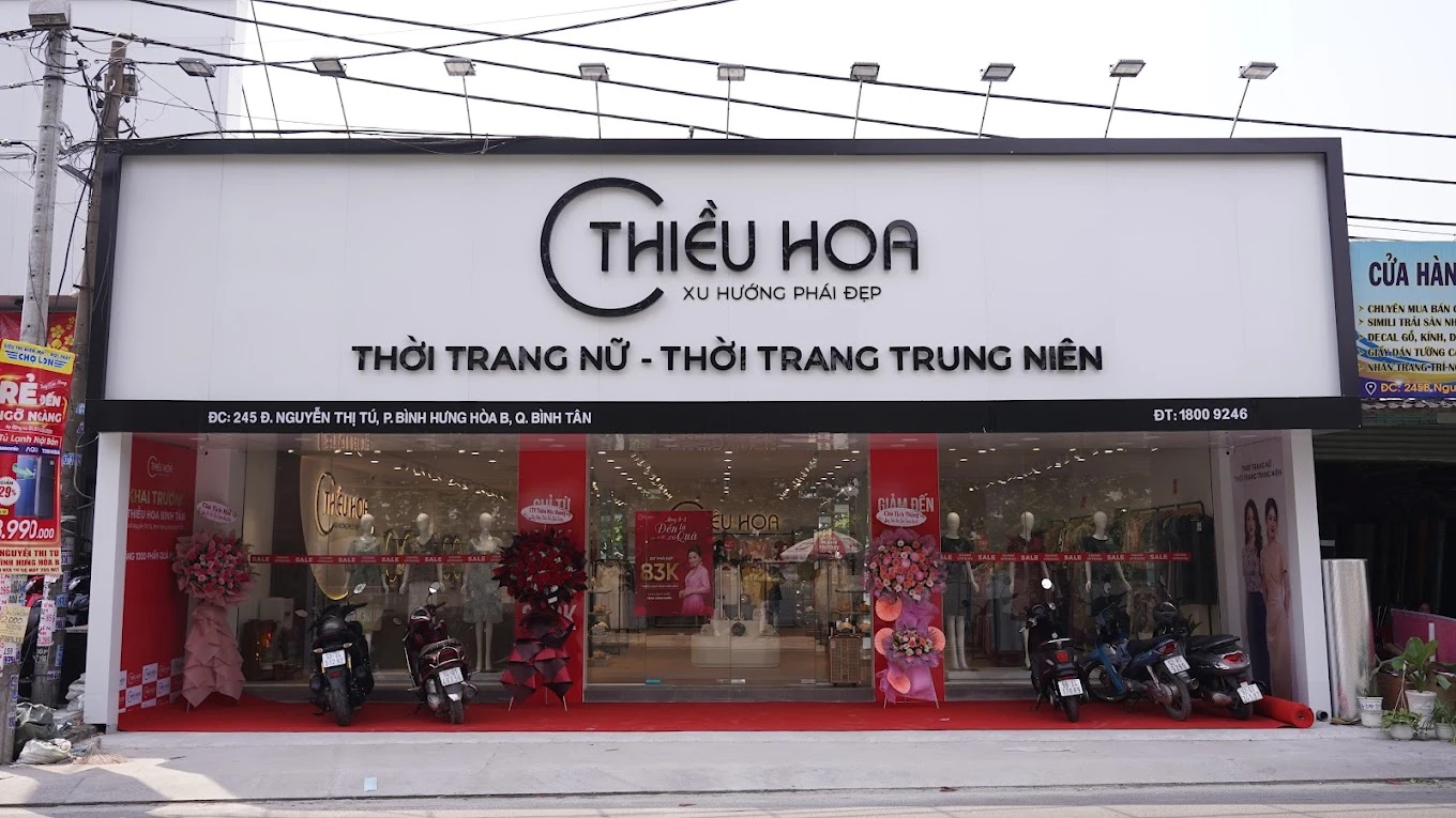 Một trong những cửa hàng của Thiều Hoa tại TPHCM