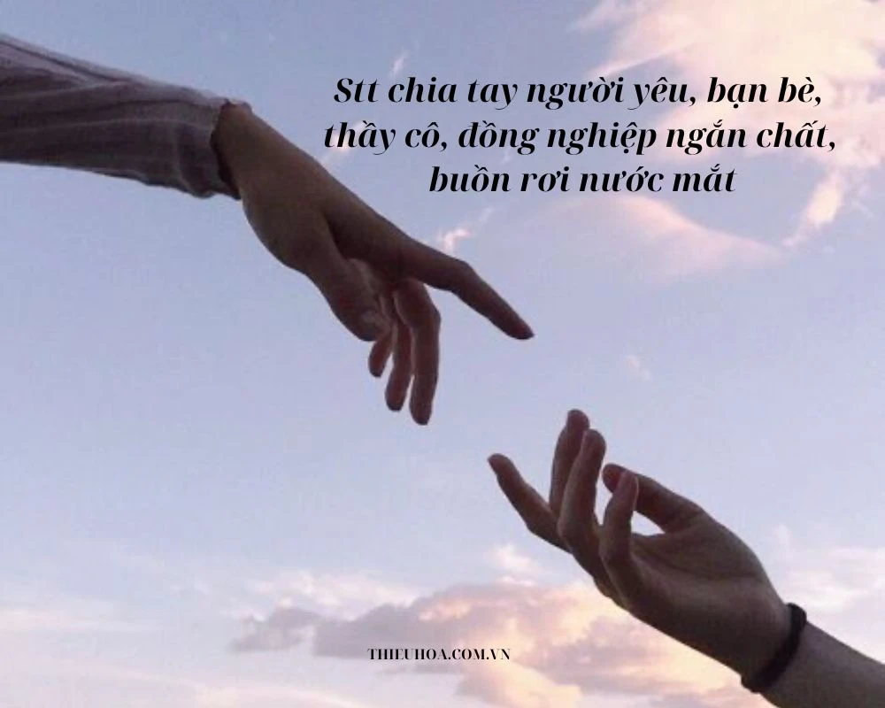 Stt chia tay người yêu, bạn bè, thầy cô, đồng nghiệp hay