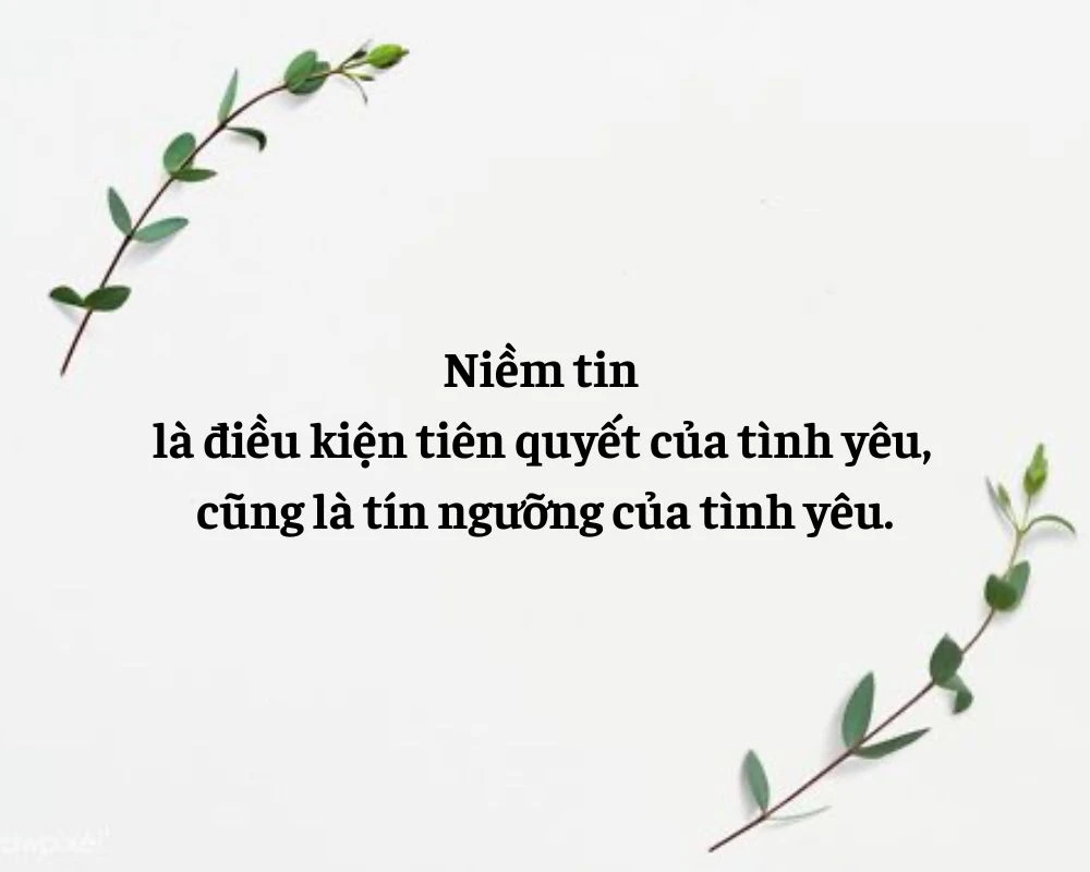 Những câu nói hay về sự tin tưởng trong tình yêu