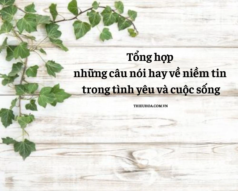 Những câu nói hay về niềm tin trong tình yêu và cuộc sống