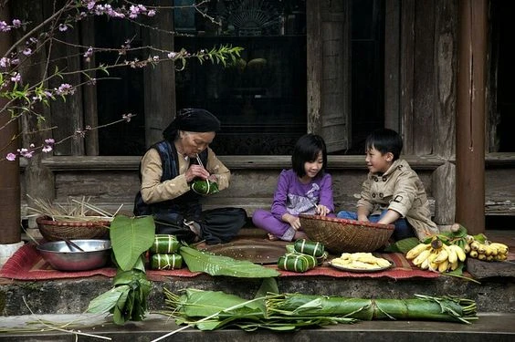 Tổng hợp Cap về bánh chưng ngày tết hay nhất