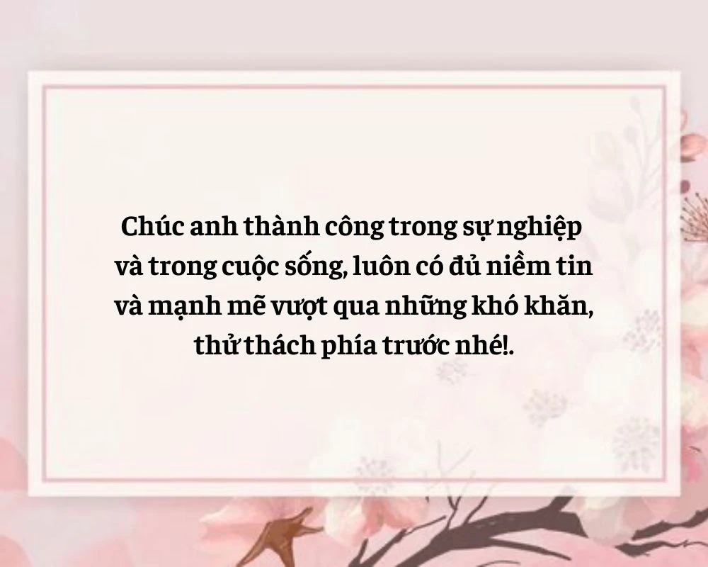 Thiệp chúc mừng sếp thăng chức