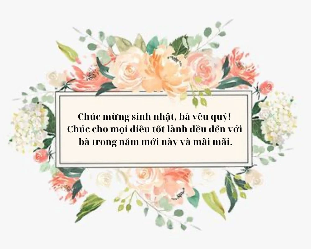 Thiệp chúc mừng sinh nhật bà