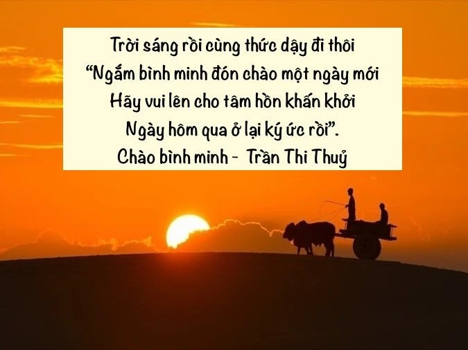 Thơ về bình minh, thơ chào đón bình minh, ngày mới xúc cảm