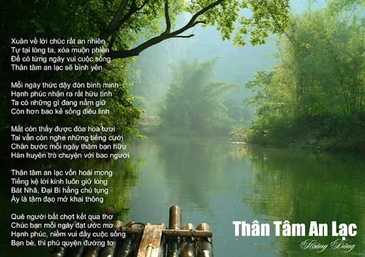 CHÙM thơ về thân tâm an lạc, thơ thanh tịnh, an nhiên, tự tại ý nghĩa