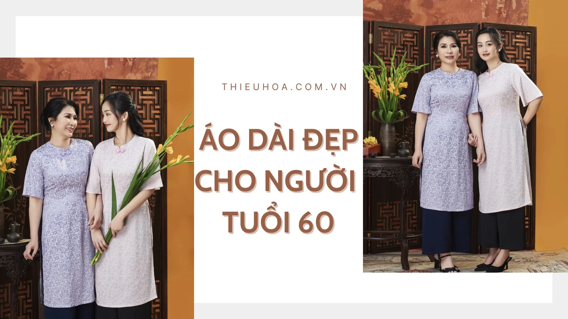 [BST] Những mẫu áo dài đẹp cho người 60 tuổi THANH LỊCH