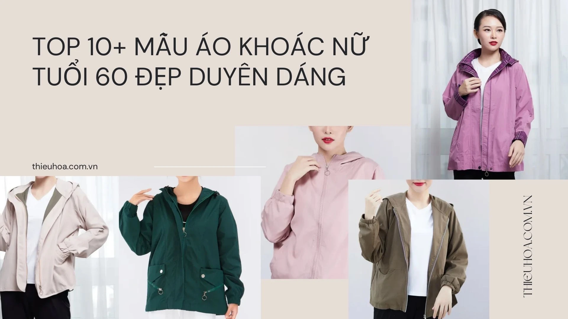 TOP 10+ mẫu áo khoác cho phụ nữ 60 tuổi đẹp duyên dáng