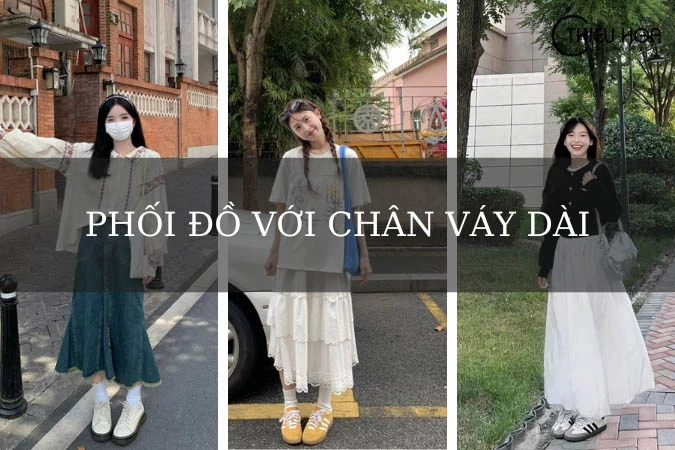 10 cách phối đồ với chân váy dài sành điệu dành cho chị em