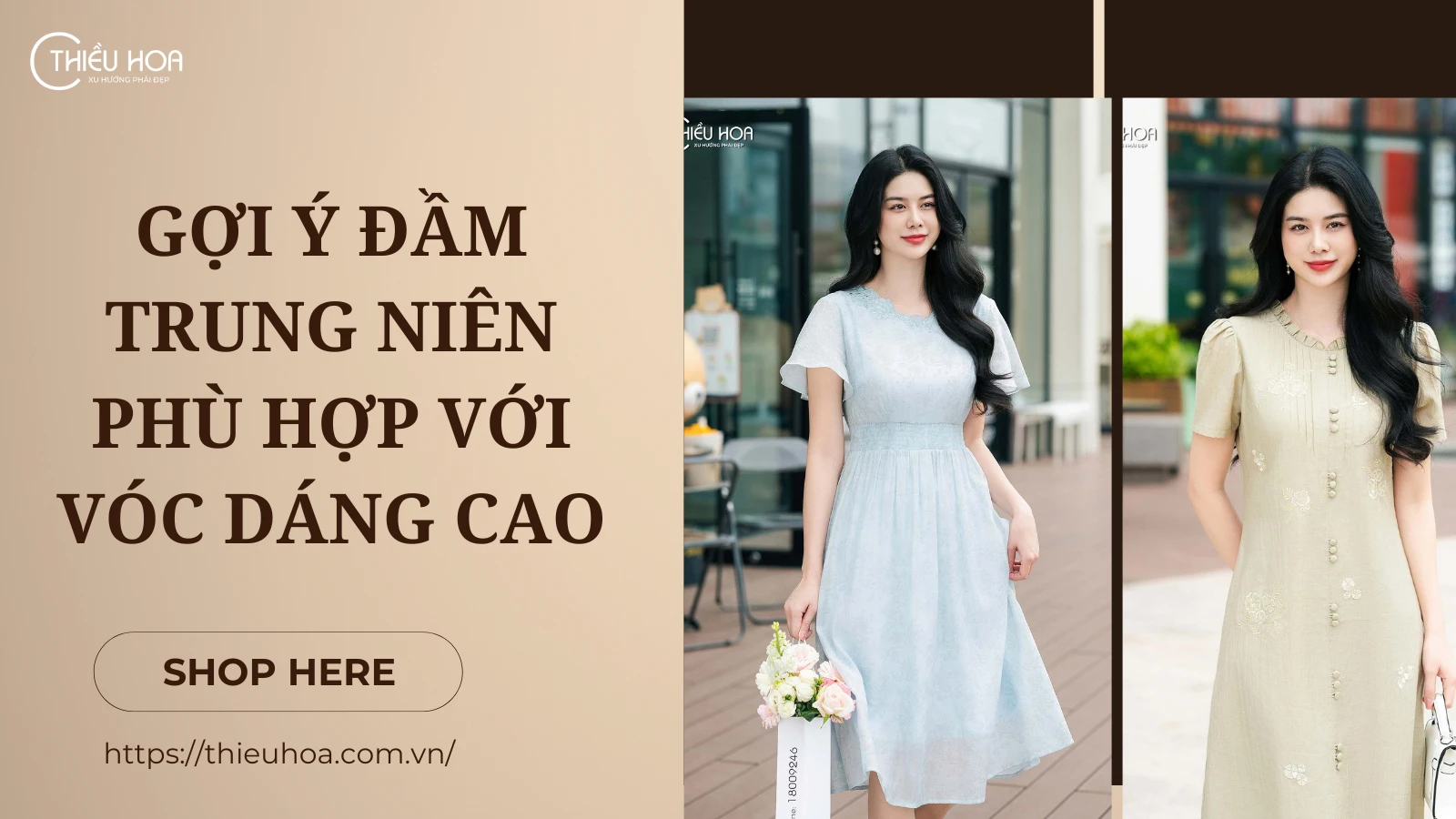 Gợi Ý Đầm Trung Niên Phù Hợp Với Vóc Dáng Cao