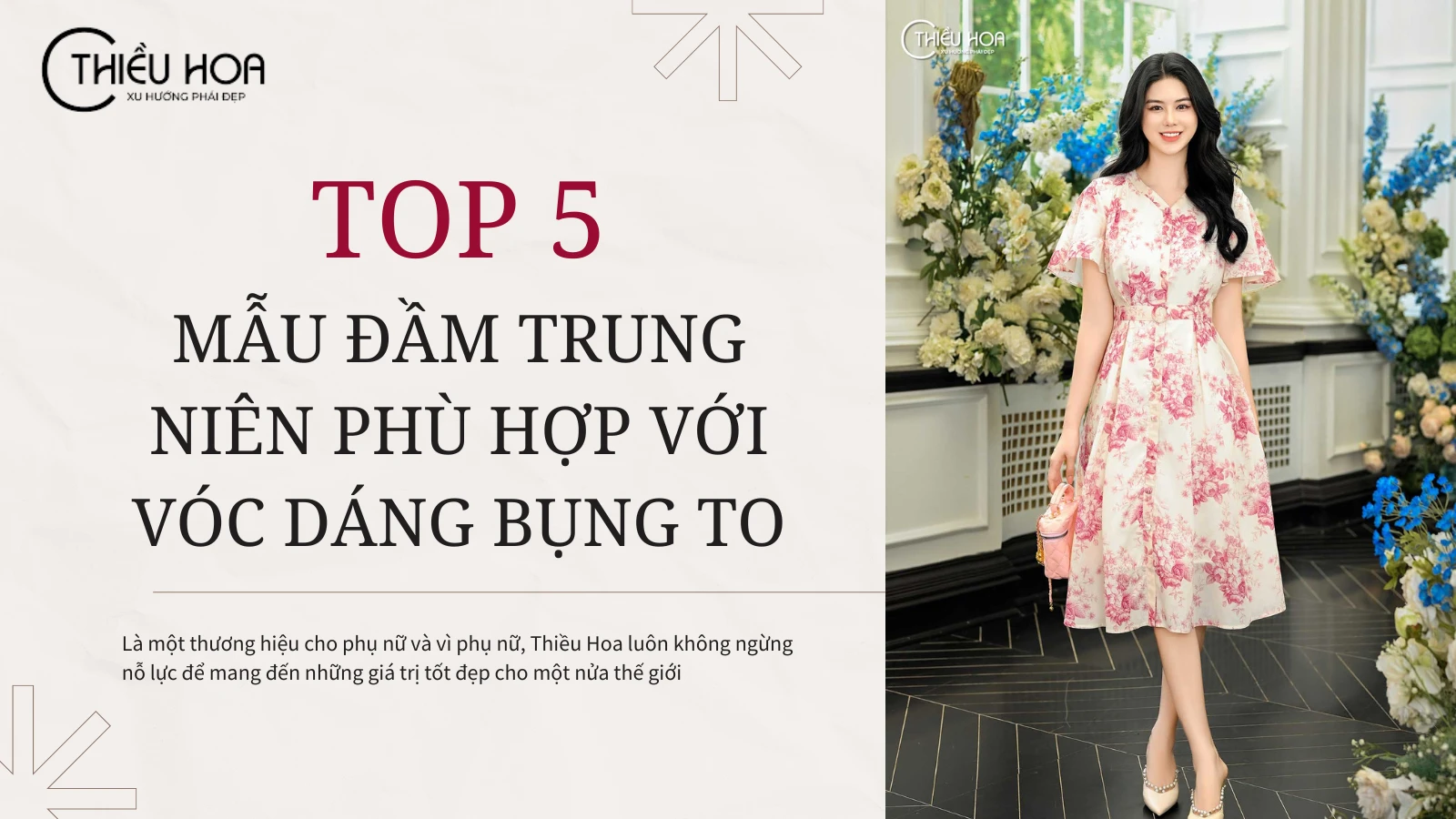 Top 5 Mẫu Đầm Trung Niên Phù Hợp Với Vóc Dáng Bụng To